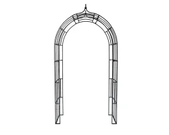 Arche de jardin CLEO - 140 cm revêtement en poudre noir