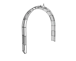 Arche de jardin CLEO - 220 cm revêtement en poudre noir