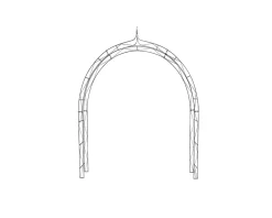 Arche de jardin HANNAH - 160 cm Galvanisé