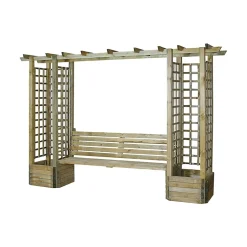 Arche de jardin Lavande droite - marron