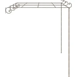 Arche de rosiers - vidaXL - Marron antique - Fer forgé - 4x3x2,5 m - Durable et élégant