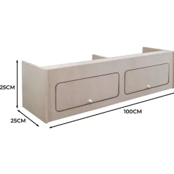 Armoire de Rangement pour Camping-Car en MDF 100 x 25 x 25 cm