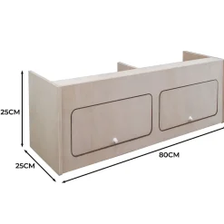 Armoire de Rangement pour Camping-Car en MDF 80 x 25 x 25 cm