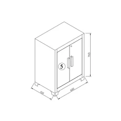 Armoire modulaire Meubles d'atelier Garage L1.95m HT 2.00m 8 Eléments Modulables Gris Anthracite Pré-montés VITO