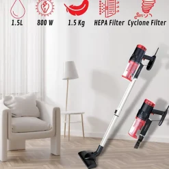 Aspirateur balai 3en1 Rouge Just Perfecto JL-18