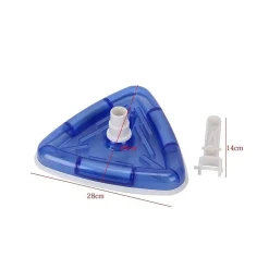 Aspirateur balai triangulaire avec brosse pour piscine liner