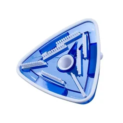 Aspirateur balai triangulaire avec brosse pour piscine liner
