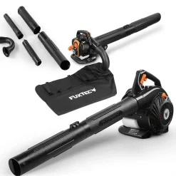 Aspirateur de feuilles mortes thermique - FUXTEC FX-LBS126P - 25,4cm3 3en1 2 temps souffleur broyeur