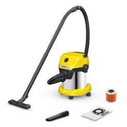 Aspirateur eau et poussière Karcher WD 3 S V-15/4/20 - Puissance 1000W- Capacité 15L- Cuve inox- Flexible 4m