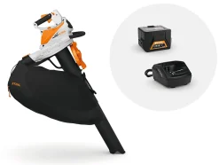 Aspirateur souffleur broyeur sans fil avec batterie 36 V 490 m³/h ratio de broyage 14:1 avec sac 40 L Stihl SHA 56