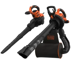 Aspirateur souffleur broyeur filaire 3000 W - 864 m³/h - ratio 16:1 - avec sac de 72 L - Black+Decker BEBLV300-QS