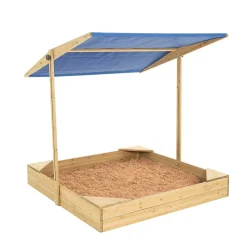 Bac à sable avec auvent en bois