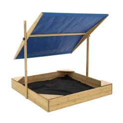 Bac à sable avec auvent en bois
