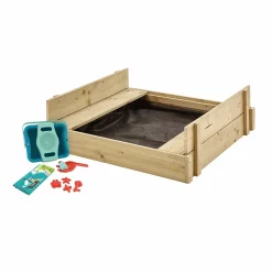 Bac à sable avec bancs et kit accessoires EXPLORATEUR en Bois