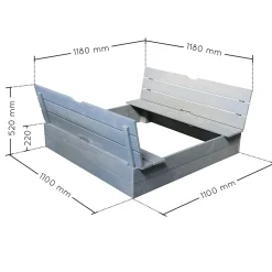 Bac à sable avec bancs Soulet en bois FSC