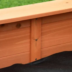 Bac à sable bois octogonal dim. 139,5 x 139,5 x 21,5 cm - 4 bancs - bâche de couverture, non tissé de sol inclus - bois sapin