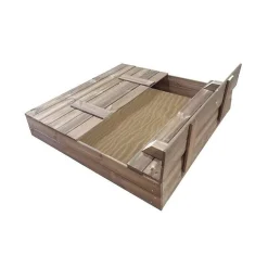 Bac à sable en bois Masgames TECTUM avec couverture en bois pliant