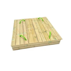 Bac à sable en bois Masgames OBEN avec couverture en bois Rectangulaire