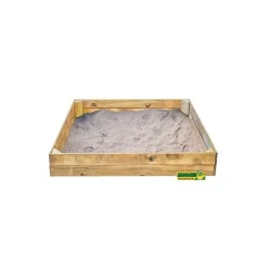 Bac à sable en bois Masgames BASIC L avec couverture en toile