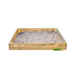 Bac à sable en bois Masgames BASIC Rectangulaire avec couverture en toile