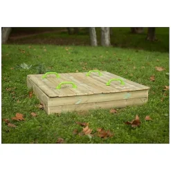 Bac à sable en bois Masgames OBEN avec couverture en bois L