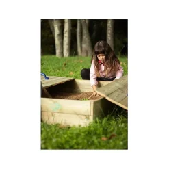 Bac à sable en bois Masgames OBEN avec couverture en bois L