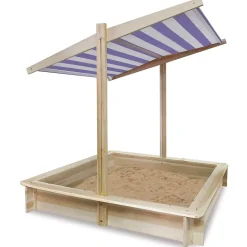 Bac à Sable En Bois Pare-soleil Couvercle
