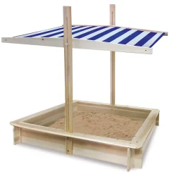 Bac à Sable En Bois Pare-soleil Couvercle