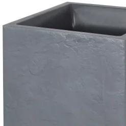 Bac carré plastique Durdica gris anthracite 39,5 x 39,5 x h. 43,5 cm