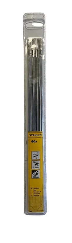 Baguette d'apport en inox ø1.6 mm x 330 mm TIG Stanley, 60 pièces