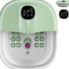 Bain de Pieds avec 16 Rouleaux de Massage,avec Chauffage, Temperature Reglable,Telecommande, Minuterie 20 a 60 Min,(Vert clair)