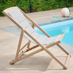 Bain de soleil en bois marron GoodHome Riveo