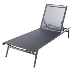 Bain de soleil en métal GoodHome Alona ebony