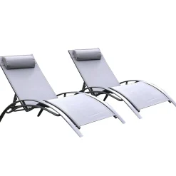 Bains de soleil gris monaco (lot de 2) Keter 35-810341