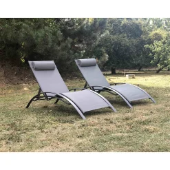 Bains de soleil gris monaco (lot de 2) Keter 35-810341