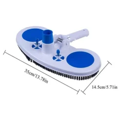Balai aspirateur manuel, pour piscine, forme demi lune.