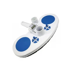 Balai aspirateur manuel, pour piscine, forme demi lune.