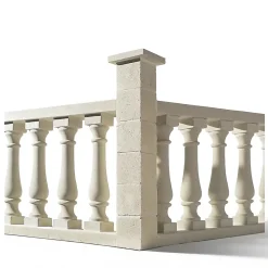 Balustre ronde BLOOMA Barcelone blanche 13 x 13 x h.80 cm