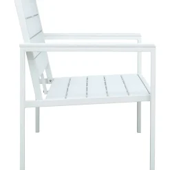 Banc de jardin 120 cm PEHD Blanc Aspect de bois vidaXL