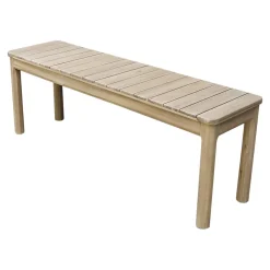 Banc de jardin 2 places bois d'acacia blanc Riveo GoodHome