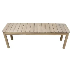 Banc de jardin 2 places bois d'acacia blanc Riveo GoodHome