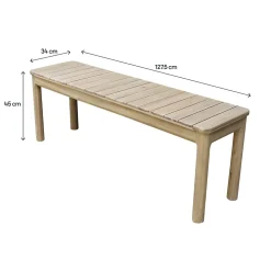Banc de jardin 2 places bois d'acacia blanc Riveo GoodHome