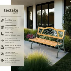 Banc de jardin 2 places Charge maximale 250 kg