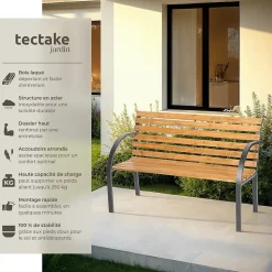 Banc de jardin 2 places Charge maximale 250 kg
