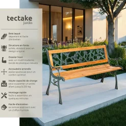 Banc de jardin 2 places Charge maximale 250 kg