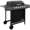 Barbecue à 6 brûleurs (102x55x98 cm - Noir)