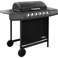 Barbecue à 6 brûleurs (102x55x98 cm - Noir)