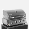 Barbecue à gaz avec 4 brûleurs à poser avec récupérateur de graisse