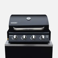 Barbecue à gaz avec 4 brûleurs à poser avec récupérateur de graisse