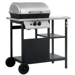 Barbecue à gaz et compartiments (92x53x96 cm - Multicolore)